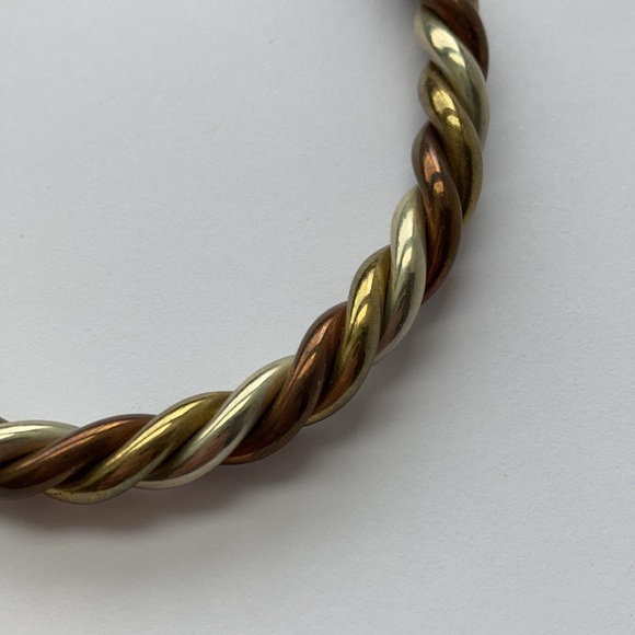 Silver, Bronze, Copper Magnetic Wellness Bangle - Picture 2 of 4